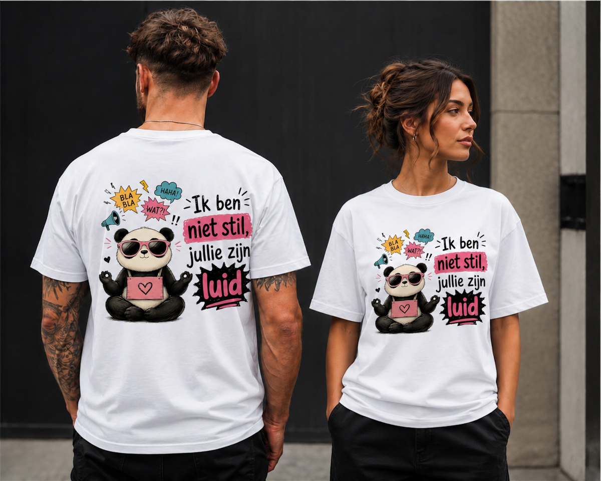 Ik ben niet stil T-shirt - wit