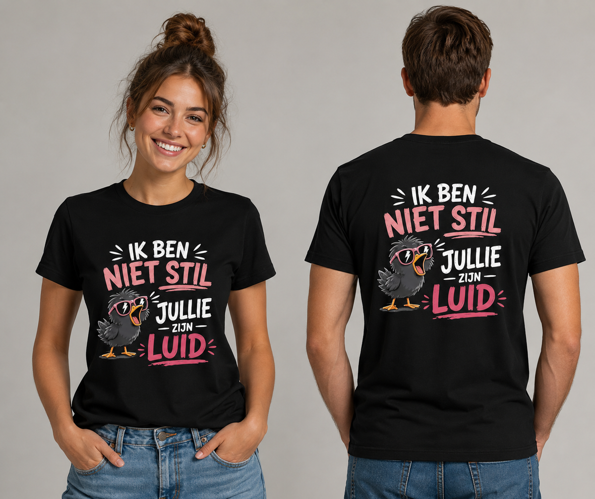 Ik ben niet stil T-shirt - zwart