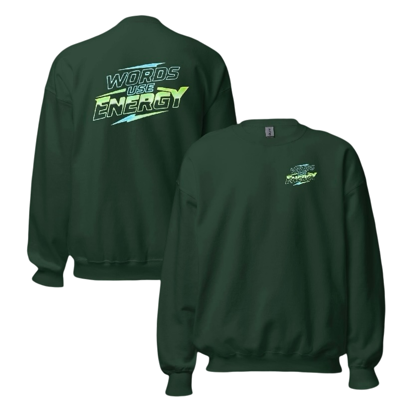 Words use energy sweater