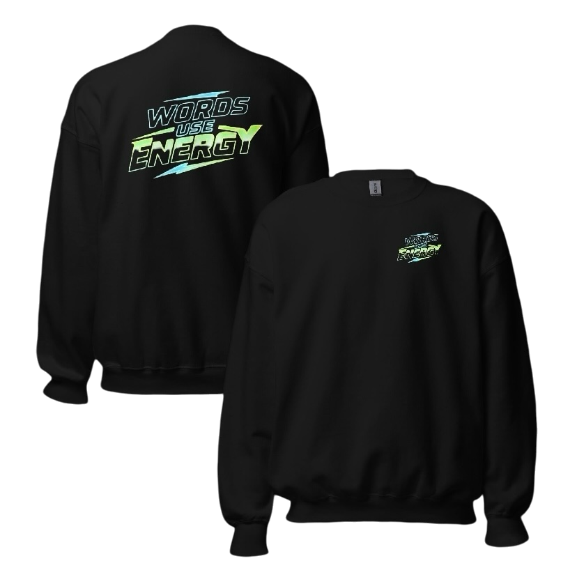 Words use energy sweater