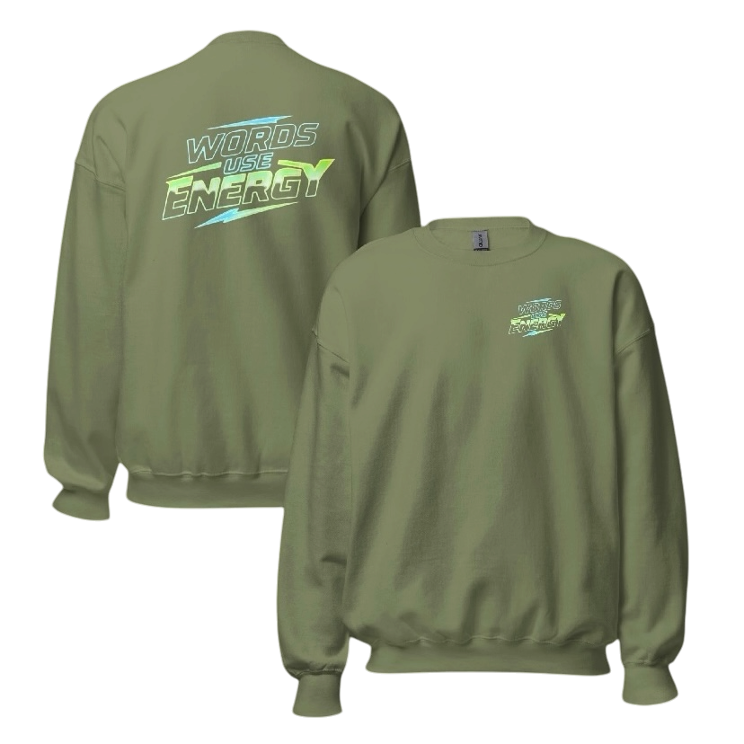 Words use energy sweater