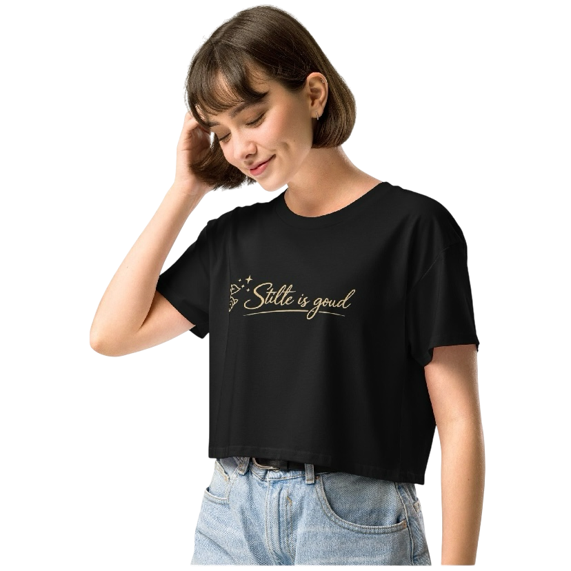 Stilte is goud crop top