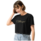 Stilte is goud crop top