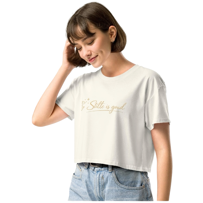 Stilte is goud crop top