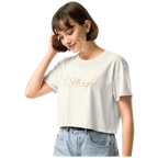 Stilte is goud crop top