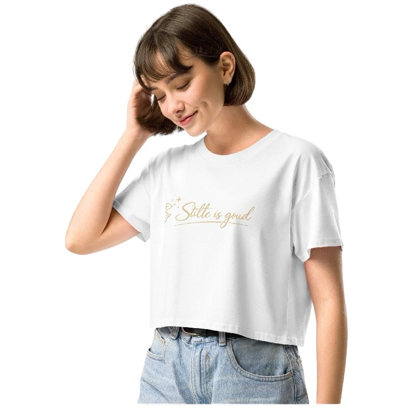 Stilte is goud crop top