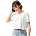 Stilte is goud crop top