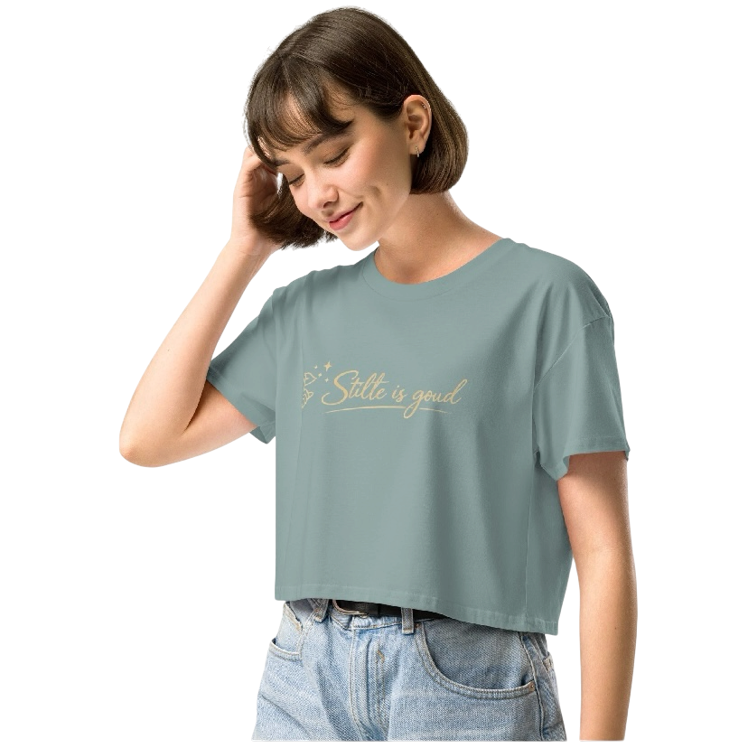 Stilte is goud crop top
