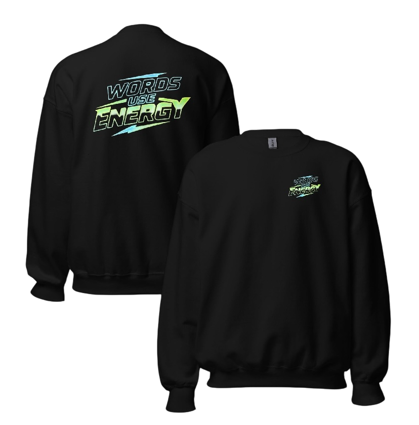 Words use energy sweater