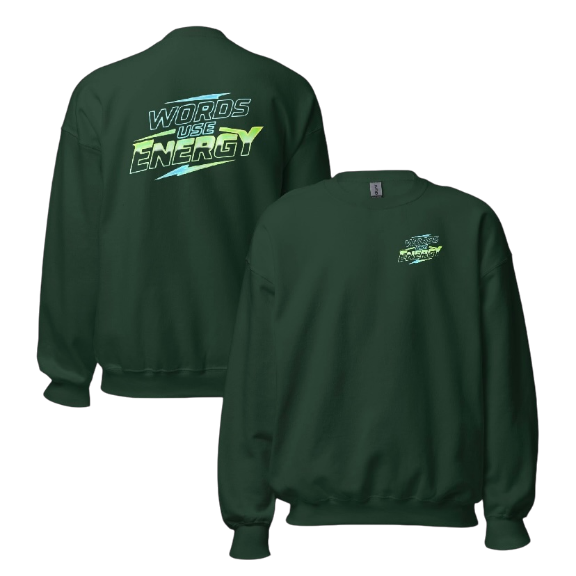Words use energy sweater