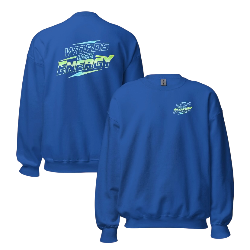 Words use energy sweater